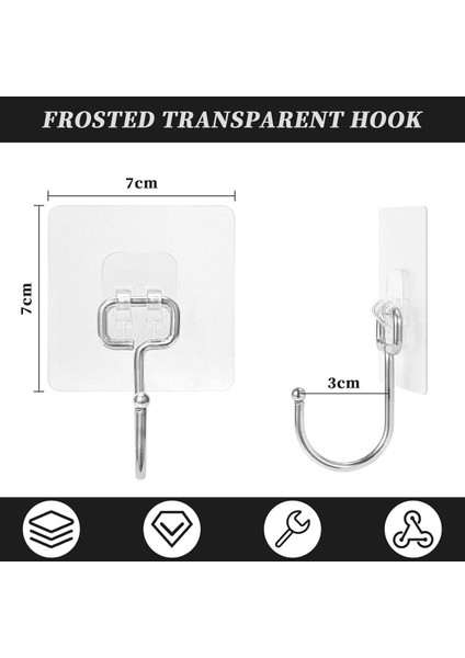 Güçlü Yapışkanlı Duvar Kancaları Kapı Duvar Askıları Mutfak Banyo Organizatör Kanca Anahtarlık-4pcs fiyatları