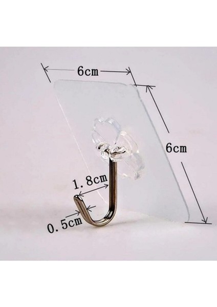 Askı X24 Adet Güçlü Şeffaf Duvar Askısı Askılığı Yapışkan Vantuz Kanca Mutfak Banyo Aksesuar Şeffaf fiyatları