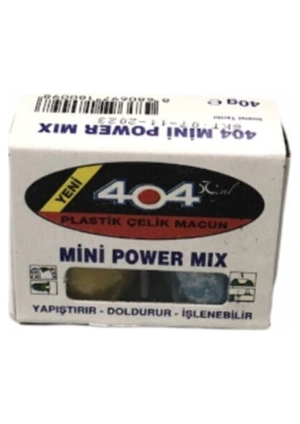 Mini Power Mix Plastik Çelik Macun Hızlı Yapıştırıcı