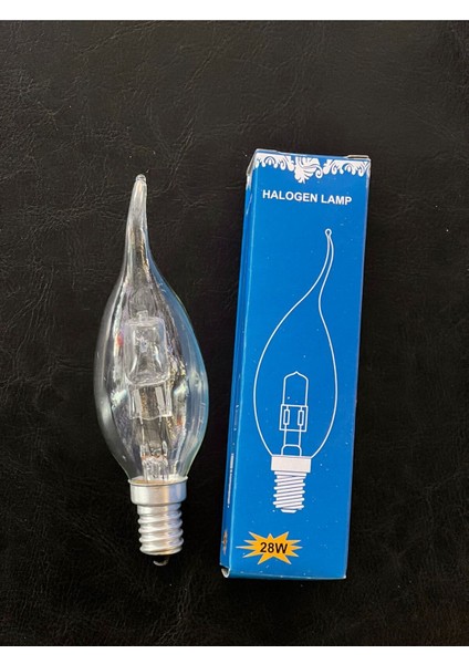 28 Watt Kıvrık Şeffaf Camlı E14 Dimmerli 375 Lümen Halogen Ampul Tekli Gün Işığı E14 Halogen Ampul