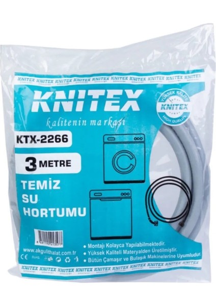 2266 Temiz Su Hortumu 3 mt Çamaşır Bulaşık Makinesi Su Taşma Yüzüğü fiyatları