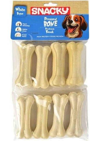 Beyaz Köpek Çiğneme Kemiği 7,5cm 8li