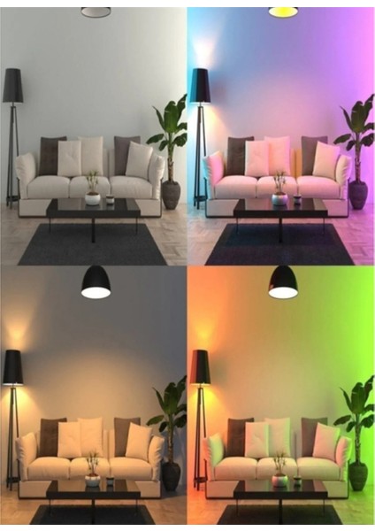 Rgb Uzaktan Kumandalı LED Lamba Ambiyans Aydınlatma Renk Değiştiren Ampul LED Işık Tekli Gün Işığı E modelleri
