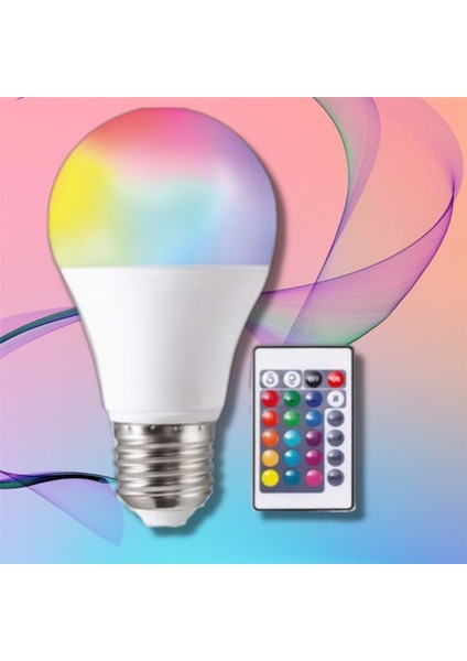 Rgb Uzaktan Kumandalı LED Lamba Ambiyans Aydınlatma Renk Değiştiren Ampul LED Işık Tekli Gün Işığı E fırsatları