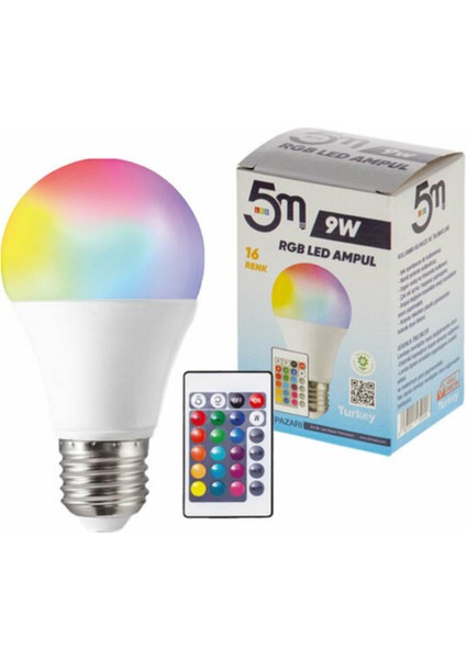 Rgb Uzaktan Kumandalı LED Lamba Ambiyans Aydınlatma Renk Değiştiren Ampul LED Işık Tekli Gün Işığı E indirimleri