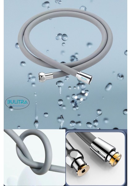 Yumuşak Silikon Duş Hortumu Kırılmaz Kopmaz Esnek Kıvrılmayı Önleyici El Duş Başlığı Hortumu Duş Ho