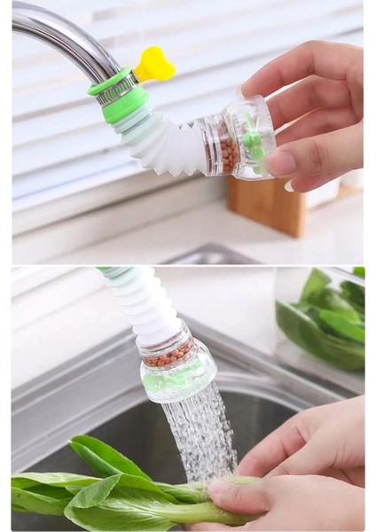 Mutfak Lavabolarında Devrim 360 Derece Dönen Musluk Başlığı Kolay Temizlik %70 Su Tasarrufu 2 Yıl De