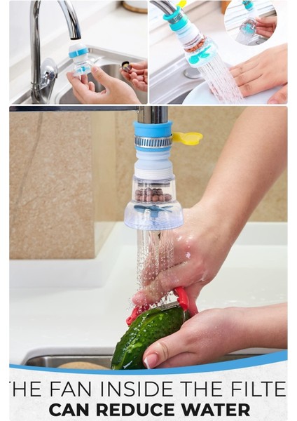 Mutfak Lavabolarında Devrim 360 Derece Dönen Musluk Başlığı Kolay Temizlik %70 Su Tasarrufu 2 Yıl De indirimleri