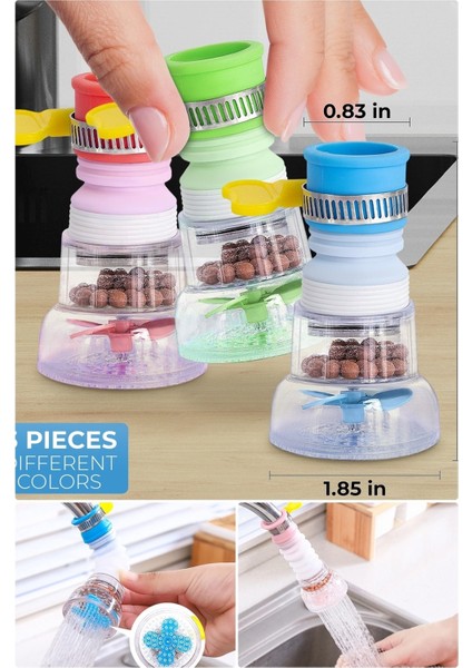 Mutfak Lavabolarında Devrim 360 Derece Dönen Musluk Başlığı Kolay Temizlik %70 Su Tasarrufu 2 Yıl De