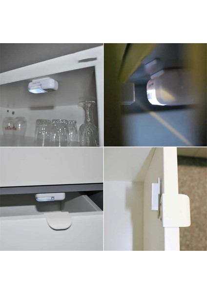 1 Adet Pilli Çok Amaçlı Dolap Kapı Vs 1 Watt 10 Lümen Otomatik Manyetik Sensörlü LED Lamba Yok Beyaz fiyatları