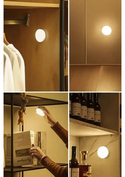 USB Şarjlı Sensörlü Mıknatıslı LED Aydınlatma Kabin Dolap Merdiven Koridor Mutfak Cabınet Günışığı Y indirimleri