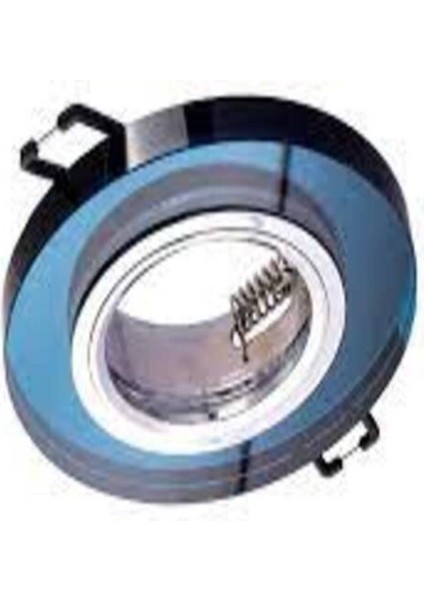 CT-6646 Zambak Siyah Camlı Dekoratif ve Şık Spot Yok Beyaz Işık GU10 8 Watt