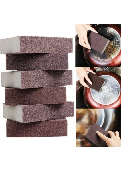 2 Adet Tencere Tava Çelik Metal Ahşap Eşyalar Temizlik Için Sünger Zımpara Takoz Tr