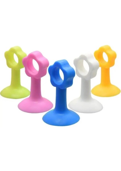 4'lü Silikon Vantuzlu Kapı Kolu Darbe Stoperi | Duvar Koruyucu, Delmesiz Montaj Cn