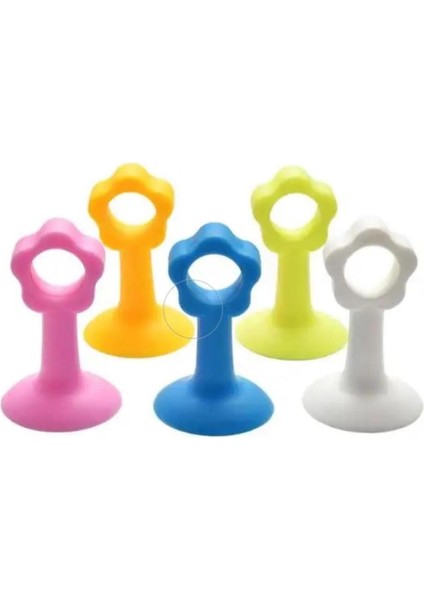 4'lü Silikon Vantuzlu Kapı Kolu Darbe Stoperi | Duvar Koruyucu, Delmesiz Montaj Cn