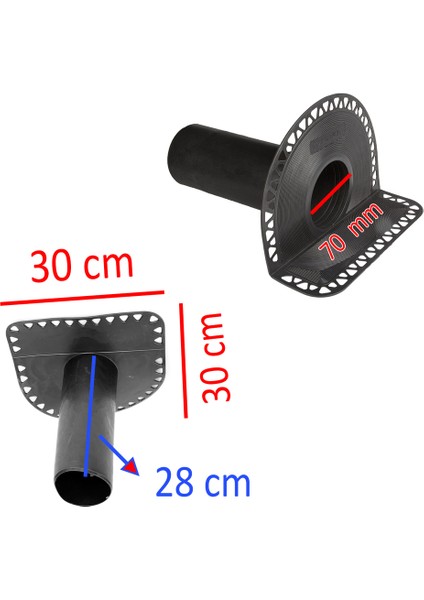 Su Tahliye Dik Iniş Parapet 70'lik Direnaj Hünisi Çatı Balkon Yağmur Gider Borusu Oluk Adaptörü Gide modelleri