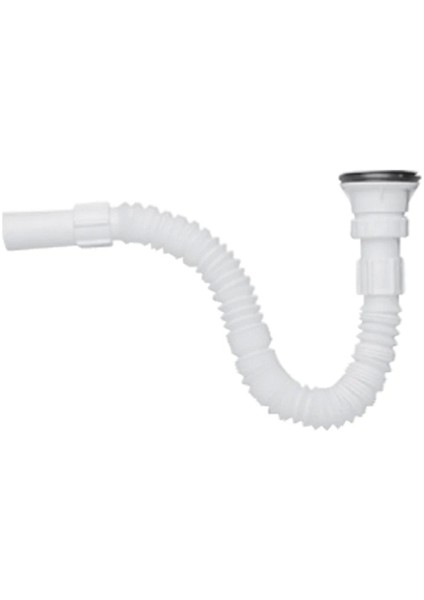 Banyo Lavabo Sifonu Plastik Körüklü Beyaz Lavabo Sifonu Tr