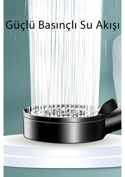 5 Fonksiyonlu Duş Başlığı Siyah Tazyikli Su Tasarruflu Kireç Önleyici Tepe Duş Başlığı Musluk Aparat indirimleri