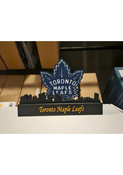 Toronto Nhl Skyline ile Toronto Maple Leafs (Özelleştirilebilir Tasarım)