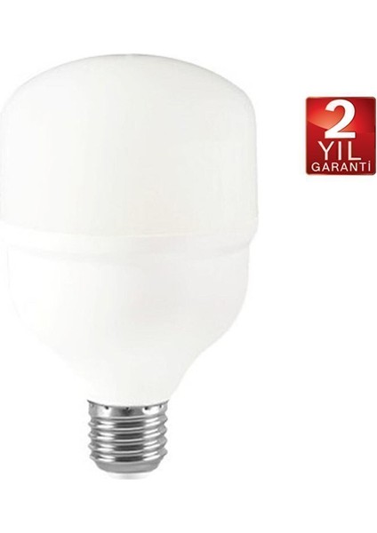 LED Ampül 20W (Beyaz Işık) 6500K 2200 Lümen E27 Tekli Beyaz Işık E27 Tasarruflu Ampul 20 Watt Yok A'