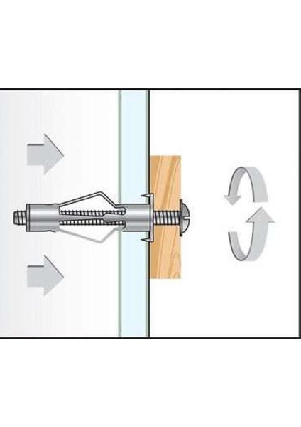 Boşluk Dübel Çelik Alçıpan Frt Tuğla Duvar Bims Paraşüt Dübeli 5X37 Metal (5 Adet) Dübel modelleri
