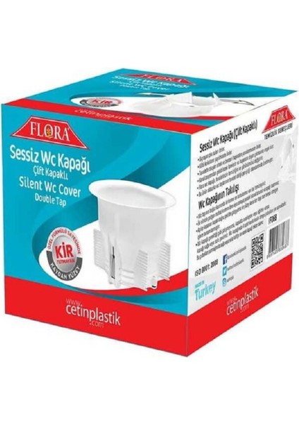 Flora Tuvalet Kapağı Wc Matik Çift Kapaklı Sessiz (Koku ve Haşere Önleyici) Kir Tutmayan