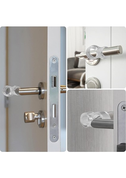 4 Adet Kapı Kolu Pencere Stoperi, Kapı Arkası Duvar Koruyucu Tampon, Silikon Durdurucu Şeffaf Renk G fiyatları