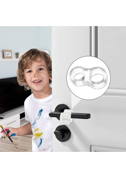 4 Adet Kapı Kolu Pencere Stoperi, Kapı Arkası Duvar Koruyucu Tampon, Silikon Durdurucu Şeffaf Renk G indirimleri