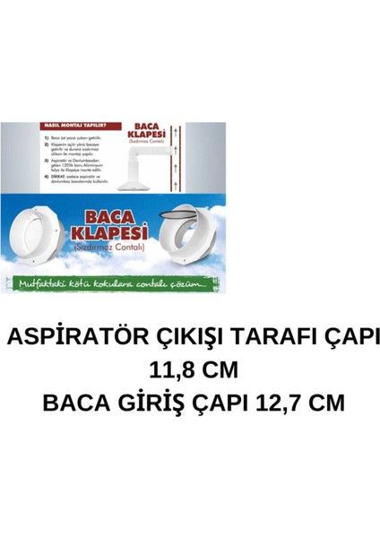 Baca Klapesi Aspiratör Borusu 2 mt Alüminyum Bant 2mt Tr fiyatları