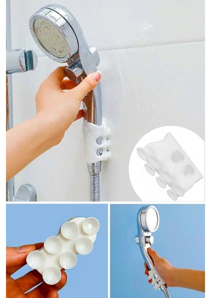 Vantuzlu Silikon Duş Başlığı - Banyo Başlığı Askı Tutucu fırsatları