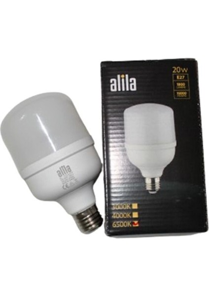 LED Ampül 20W (Beyaz Işık) 6500K 2200 Lümen E27 Tekli Beyaz Işık E27 Tasarruflu Ampul 20 Watt Yok A' fiyatları