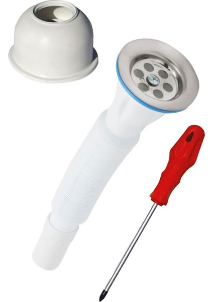 Körüklü Lavabo-Evye Sifonu Gider Borusu Seti Tesisat Malzemeleri