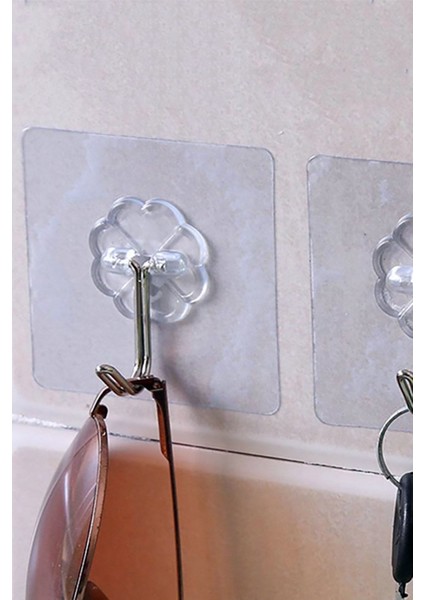 6X6CM Şeffaf Şık Görünüşlü Ağır Kaldırabilen Anahtarlık Askılık 5 Adet Turuncu Askı Seti fırsatları