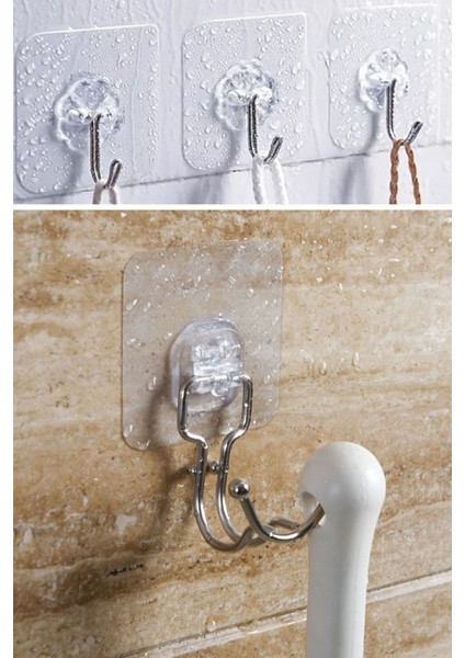 6X6CM Şeffaf Şık Görünüşlü Ağır Kaldırabilen Anahtarlık Askılık 5 Adet Turuncu Askı Seti indirimleri