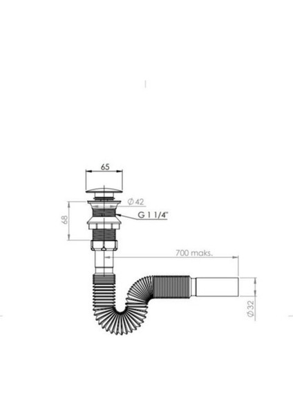 Stoplu Körüklü Sifon, Pop-Up Lüx Lavabo Eviye Sifonu, Klik-Klak Körüklü Sifon Tesisat Malzemeleri Tr modelleri