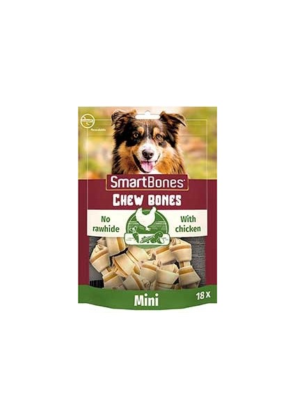 Smartbones Küçük Irk Köpekler Için Tavuk ve Sebzeli Ödül Kemiği 288GR (18LI)