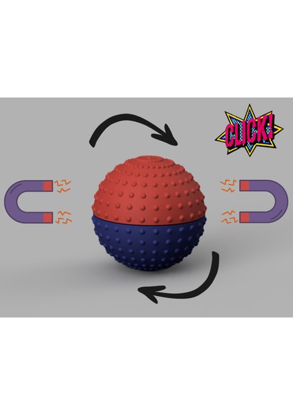 Fidget Manyetik Top Dönme ve Tatmin Edici Tıklayın