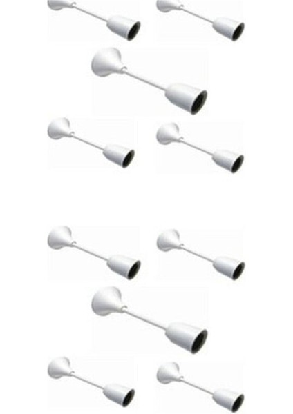 Duy Takımı Hazır Tijli Muhafazalı Porselen Duy Asma Duy E 27 10 Adet Avantaj Paket