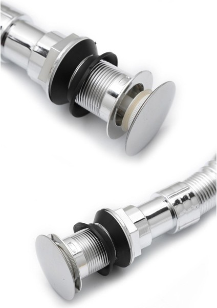 Krom Bas Çek Lavabo Sifonu ve Koku Giderici Kapaklı Adaptör Seti Lavabo Sifonu modelleri