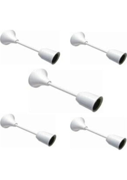 Duy Takımı Hazır Tijli Muhafazalı Porselen E 27 5 Adet