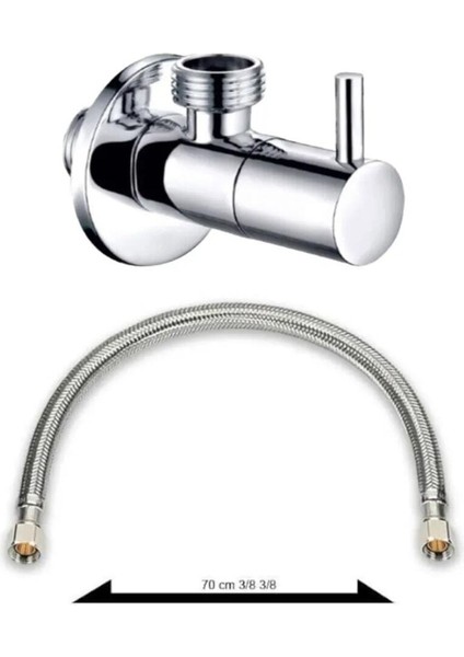 Kca 70 cm Klozet Hortumu Pirinç Gövde Taharet Musluğu Set Yerli Üretim 2 Yıl