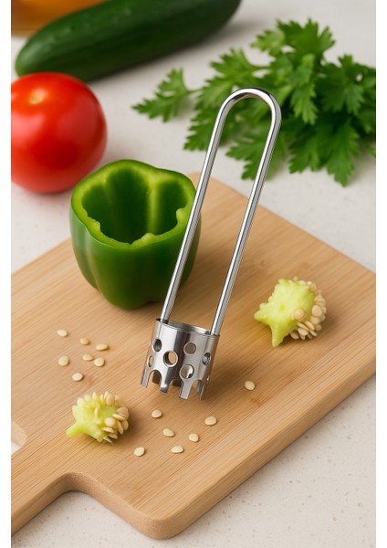 🫑 Paslanmaz Çelik Biber & Patlıcan Oyacağı – Ergonomik, Dayanıklı ve Pratik Mutfak Yardımcısı 🍆✨ fiyatları