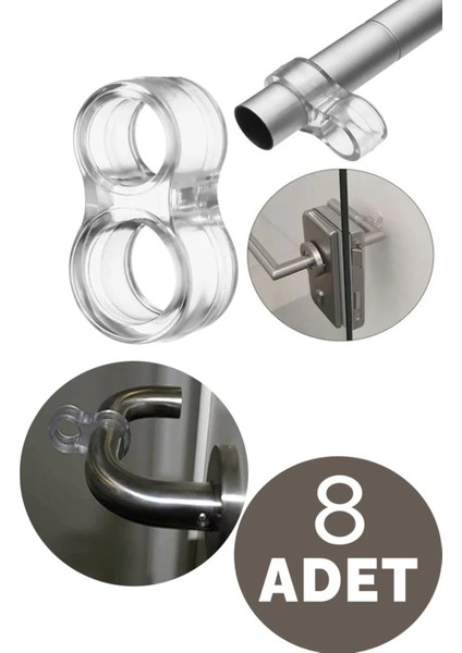 8 Adet Kapı Kolu Stoperi ve Pencere Kolu Stoperi Şeffaf Silikon Kapı Stoperi Kapı Kolu Tamponu modelleri