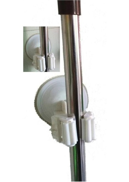 Fırça ve Mop Tutucu Vantuzlu Askı 2li (5 Adet) fiyatları