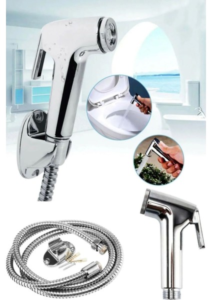 Taharet Musluğu Plastik Duş Fıskiyesi Taharetmatik Tabancalı Bas Çek Spiralli Mafsal Hortum Elduşu D fiyatları