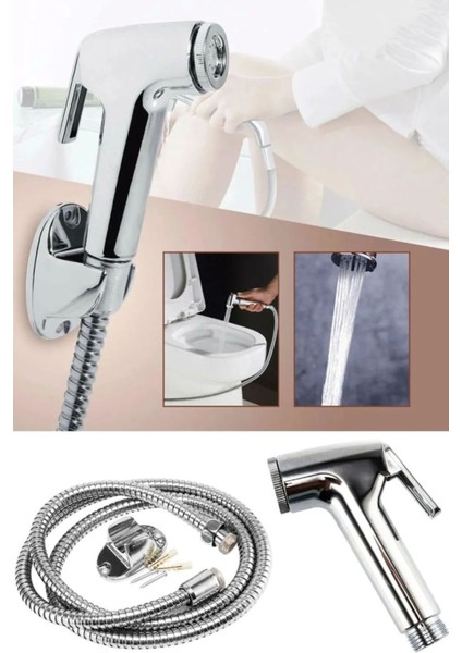 Taharet Musluğu Plastik Duş Fıskiyesi Taharetmatik Tabancalı Bas Çek Spiralli Mafsal Hortum Elduşu D fırsatları