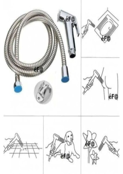Taharet Musluğu Plastik Duş Fıskiyesi Taharetmatik Tabancalı Bas Çek Spiralli Mafsal Hortum Elduşu D indirimleri