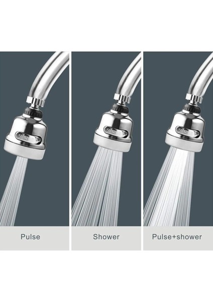 Su Tasaruflu Oynar 3 Fonksiyonlu 360 Derece Dönebilen Krom Mutfak Lavabo Musluk Başlığı 2 Yıl