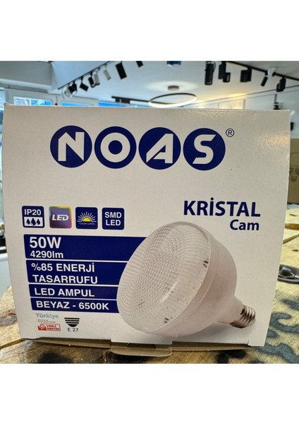 50W 6500K Beyaz LED Kristal Torch Ampul Tekli Beyaz Işık E27 LED Ampul 50 Watt Yok A'dan G'ye G 21F0 modelleri