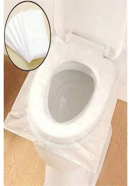 100'LÜ Hijyenik Kullan At Klozet Kapağı Poşeti Örtüsü Yaşlı Hasta Çocuk Için Klozet Poşeti Şeffaf